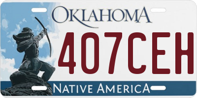 OK license plate 407CEH