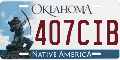 OK license plate 407CIB