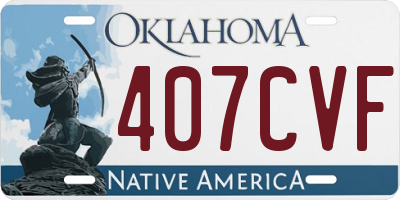 OK license plate 407CVF