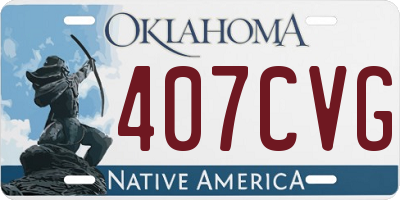 OK license plate 407CVG