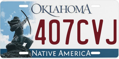 OK license plate 407CVJ
