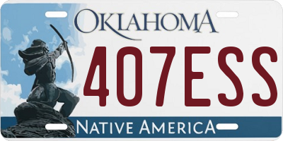 OK license plate 407ESS