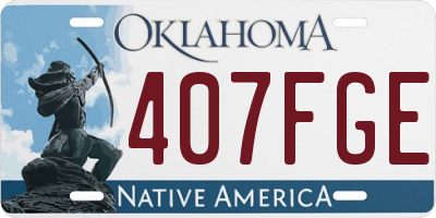 OK license plate 407FGE