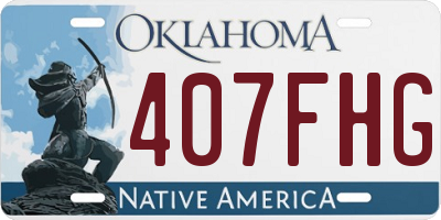 OK license plate 407FHG