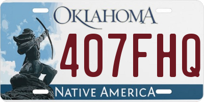 OK license plate 407FHQ