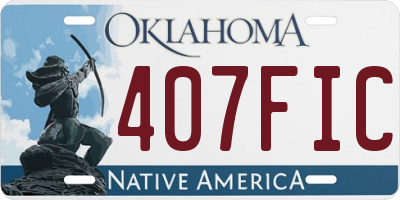 OK license plate 407FIC