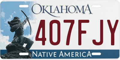 OK license plate 407FJY