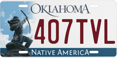 OK license plate 407TVL