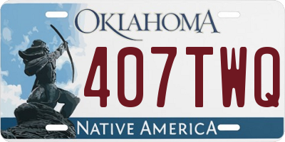 OK license plate 407TWQ