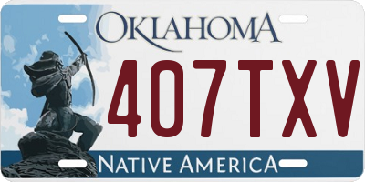 OK license plate 407TXV