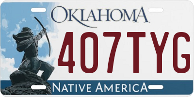 OK license plate 407TYG