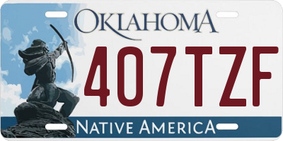OK license plate 407TZF