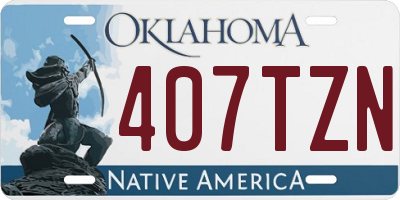 OK license plate 407TZN