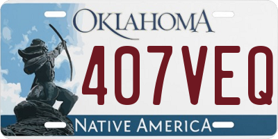 OK license plate 407VEQ