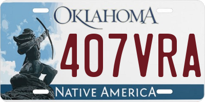 OK license plate 407VRA