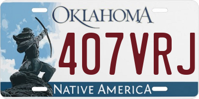 OK license plate 407VRJ
