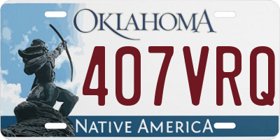 OK license plate 407VRQ