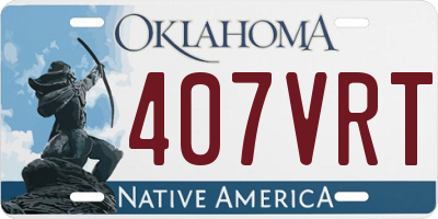 OK license plate 407VRT