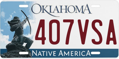 OK license plate 407VSA