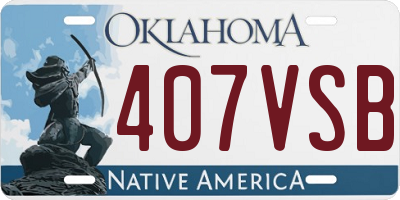 OK license plate 407VSB