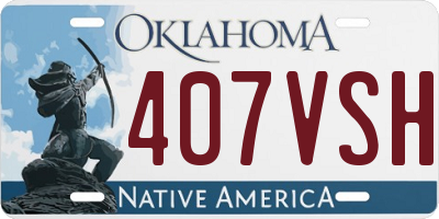 OK license plate 407VSH