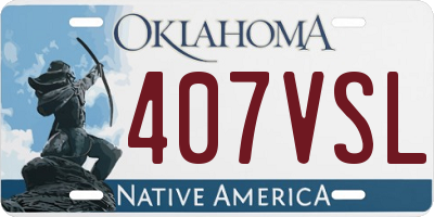 OK license plate 407VSL