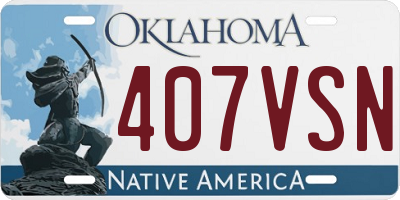 OK license plate 407VSN