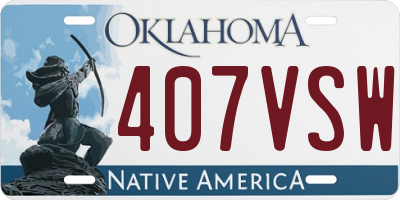 OK license plate 407VSW