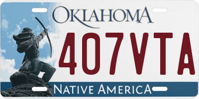 OK license plate 407VTA