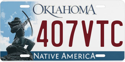 OK license plate 407VTC