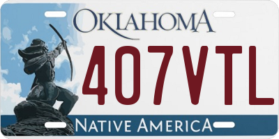 OK license plate 407VTL