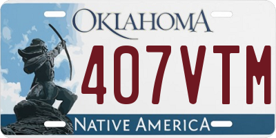 OK license plate 407VTM
