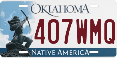OK license plate 407WMQ