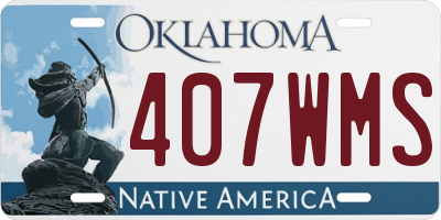 OK license plate 407WMS