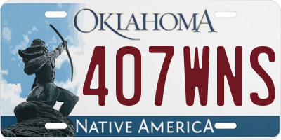 OK license plate 407WNS