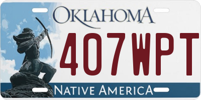 OK license plate 407WPT