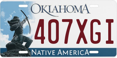 OK license plate 407XGI