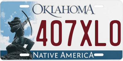 OK license plate 407XLO