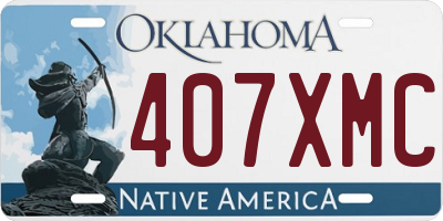 OK license plate 407XMC