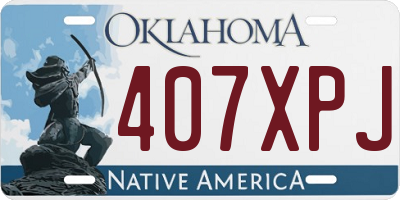 OK license plate 407XPJ