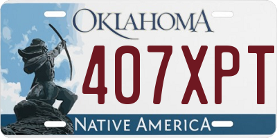 OK license plate 407XPT