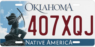 OK license plate 407XQJ