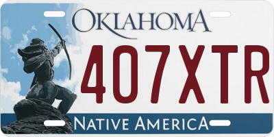 OK license plate 407XTR