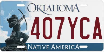 OK license plate 407YCA