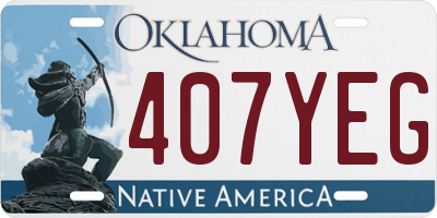 OK license plate 407YEG