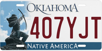OK license plate 407YJT