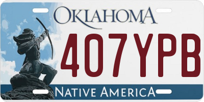 OK license plate 407YPB