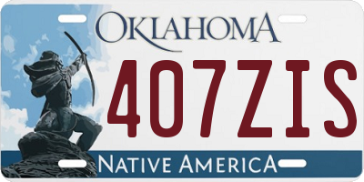OK license plate 407ZIS