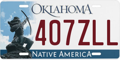 OK license plate 407ZLL
