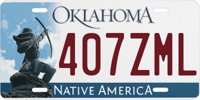 OK license plate 407ZML